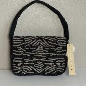 RARE Zebra Hand Beaded Evening Bag Tik Tok Viral Studio 12 Purse Made India